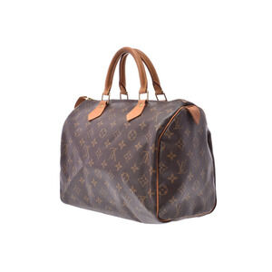 Louis Vuitton Speedy Leather Brown Monogram Handbag